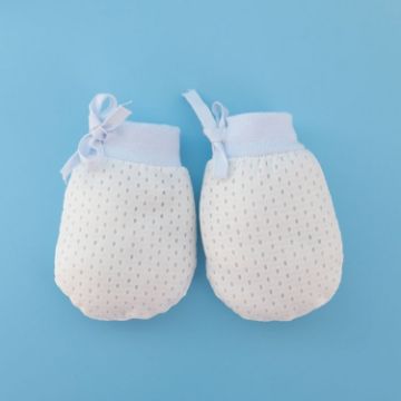 Newborn Baby Anti-Scratching Mesh Mittens - Blue - 1