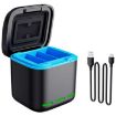 GP-910 3-Battery Charging Box Storage Case for GoPro HERO12/11/10/9 Black - 1