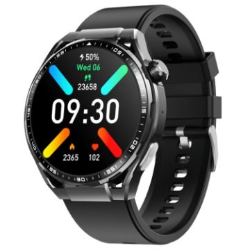 F200 Smart Health Watch ECG Blood Sugar Monitoring - Black Silicone - 1