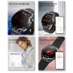 F200 Smart Health Watch ECG Blood Sugar Monitoring - Black Silicone - 8