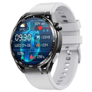 F200 Smart Health Watch ECG Blood Sugar Monitoring 1.55" Screen Black Gray - 1