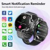 F200 Smart Health Watch ECG Blood Sugar Monitoring 1.55" Screen Black Brown Leather - 4