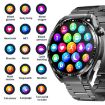 F200 Smart Health Watch ECG Blood Sugar Monitoring 1.55" Screen Black Brown Leather - 5