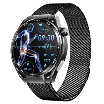 F200 Smart Health Watch ECG Blood Sugar Monitoring 1.55" Black Milan - 1