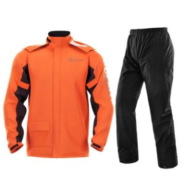 SULAITE Outdoor Motorcycle Riding Full Body Raincoat Suit - Size L - Orange - 1