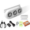 USB Car Window Exhaust Fan, White - 1
