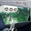 USB Car Window Exhaust Fan, Solar White - Cooling Ventilation Fan - 7