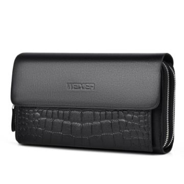 WEIXIER W129 Men Magnetic Buckle Clutch Bag - Black - 1