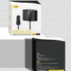 S-46 45W Rotating Dual Cigarette Lighter Car Charger (Black) - 8