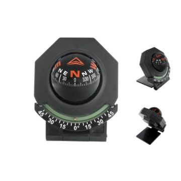 2 In 1 Car Compass with Slope Gauge - High Precision Guide Ball - 1