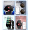 Black Silicone Smart Watch with ECG/Blood Oxygen/Blood Sugar Support - 8