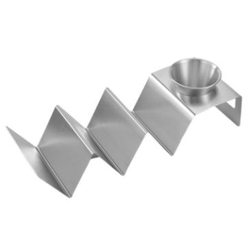 Stainless Steel Taco Pancake Rack Tower - 3 Grids - 1