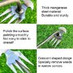 4-Tooth Dual Purpose Weed Remover Tool - 50cm Iron Handle - 4