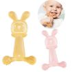 Bunny Baby Teether BPA Free Silicone Teether - Pink - 2