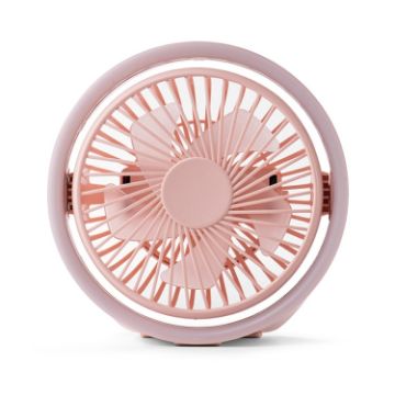N601 180 Degree Rotating Type-C Desktop Fan with LED Ambience Light - 1