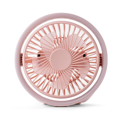 N601 180 Degree Rotating Type-C Desktop Fan with LED Ambience Light - 1