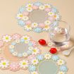 High Temperature Resistant Daisy Coasters Insulation Mat, Pink Large - 2