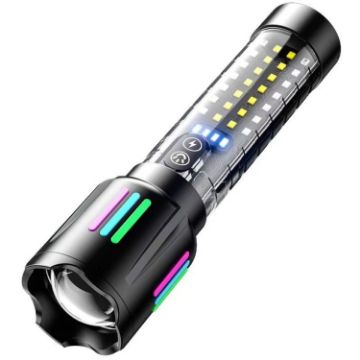 Type-C Rechargeable Outdoor Zoom Strong Laser Flashlight - 1