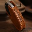 Handmade Hyundai Hallmo Car Key Bag - Brown (7 Keys) - 5