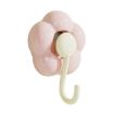 Pink Suction Cup Flower Hook - Bathroom Sticky Hooks - 1