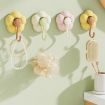 Pink Suction Cup Flower Hook - Bathroom Sticky Hooks - 2