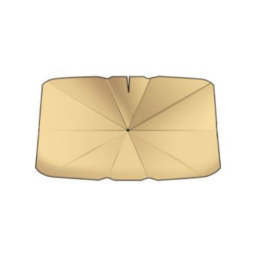 Large Gold Car Windshield Titanium Sun Protection Heat Insulation Parasol - 1