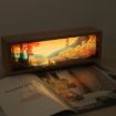 Wooden Acrylic Atmosphere Lightbox Night Light (Walnut) - 2