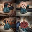 5pcs/Set US Plug Small Polishing Sandpaper Machine Electric Disc Sander - 7