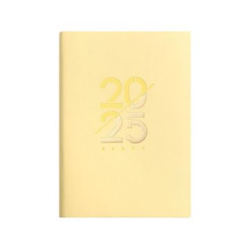 2025 Yellow Leather Daily Planner A5 Notebook - 1
