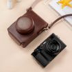 FUJIFILM X100VI Leather Camera Case Bag with Strap - Coffee - 1