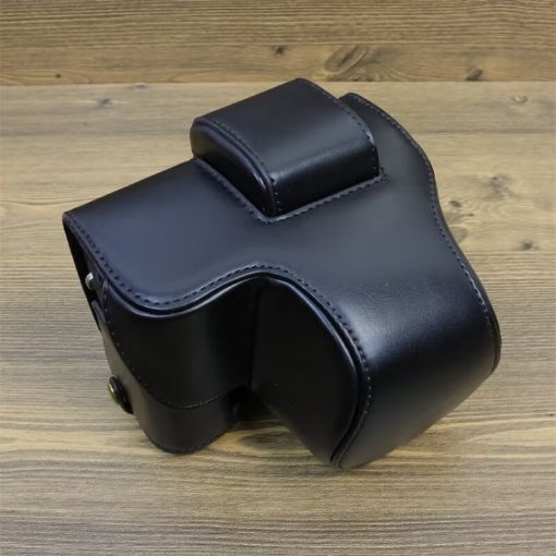 FUJIFILM X-S20 Full Body Leather Camera Case Bag with Strap - Black - 1
