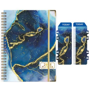 2025 English Notebook A5 Coil Notepad - 365 Day Work Schedule Diary - 1