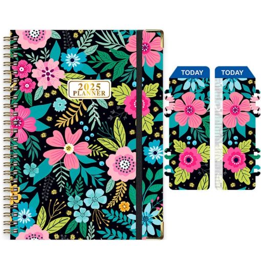 2025 English Notebook A5 Coil Notepad - 365 Day Work Schedule Diary - 1
