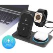 Onten CW11 3 in 1 Folding Wireless Charging - Black - 4