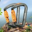 XINDA XD-8128 Outdoor Rock Climbing Carabiner - Automatic-Black - 9