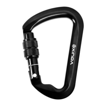 XINDA XD-8128 Outdoor Rock Climbing Carabiner - Threaded-Black - 1