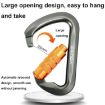 XINDA XD-8128 Outdoor Rock Climbing Carabiner - Threaded-Gray - 4
