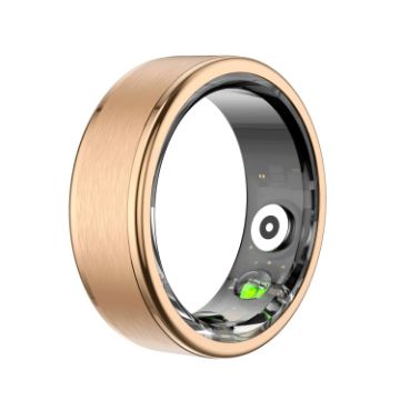 R03 SIZE 8 Smart Ring - Heart Rate/Blood Oxygen/Sleep - Gold - 1