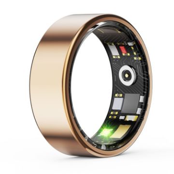 R11M SIZE 13 Smart Ring - Heart Rate/Blood Oxygen/Sleep - Gold - 1