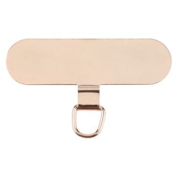 Gold Oval Metal Mobile Phone Lanyard Fixing Gasket - 1