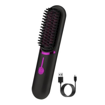 Wireless Hair Straightening Comb USB Charging Curling Iron - 1