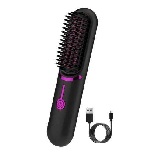 Wireless Hair Straightening Comb USB Charging Curling Iron - 1