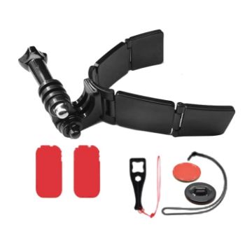 TUYU Motorcycle Helmet Chin Camera Mount Bracket - With 2 Stickers - 1