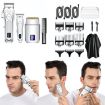 Men Home Hair Salon Hair Clipper Set - 3pcs, High-power, Black - 8