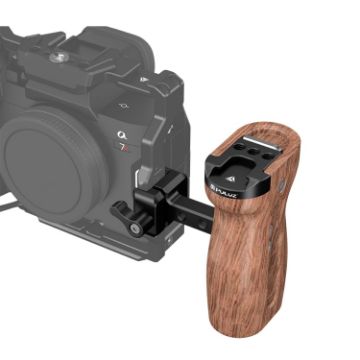 PULUZ Universal Slide Quick Release Wooden Handle for Camera Cage Stabilizer - 1