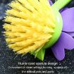 Green Flower Shaped Pot Brush - Kitchen Dishes Sink Stove Cleaning - 9