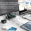 160W Multi Ports Charger with QI Wireless Charging - Black - 3