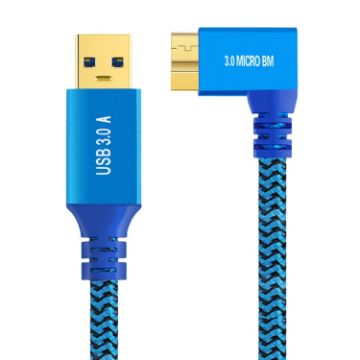 USB 3.0 A to Micro B 3.0 Cable, 1m Length (Blue) - 1
