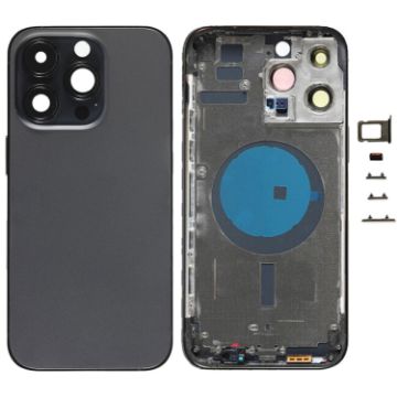 iPhone 14 Pro Max Battery Back Cover with Side Keys & Card Tray - China Version - 1