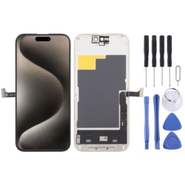 iPhone 15 Pro Soft DD OLED LCD Screen with Digitizer Full Assembly - 1